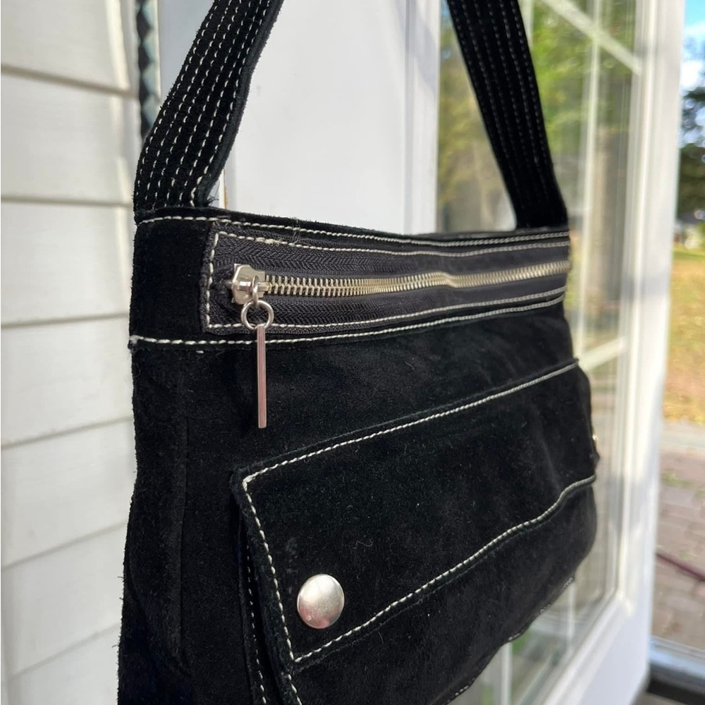Banana Republic Black Suede Shoulder Bag